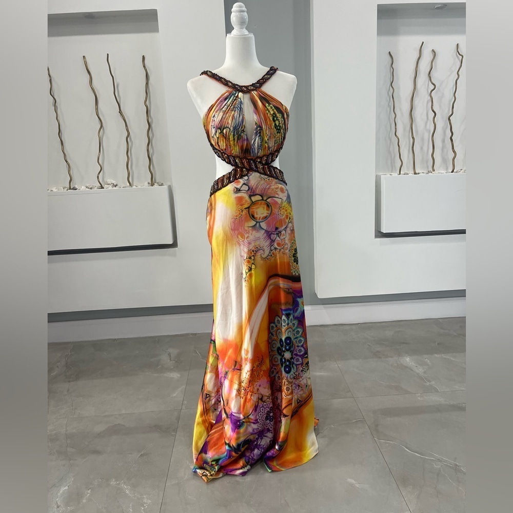 Dave & Johnny Vibrant Multicolor Maxi Dress